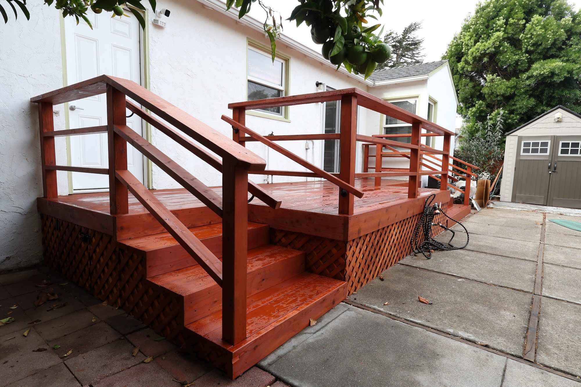 Completed deck and stair build by MAV Design and Build, view 2