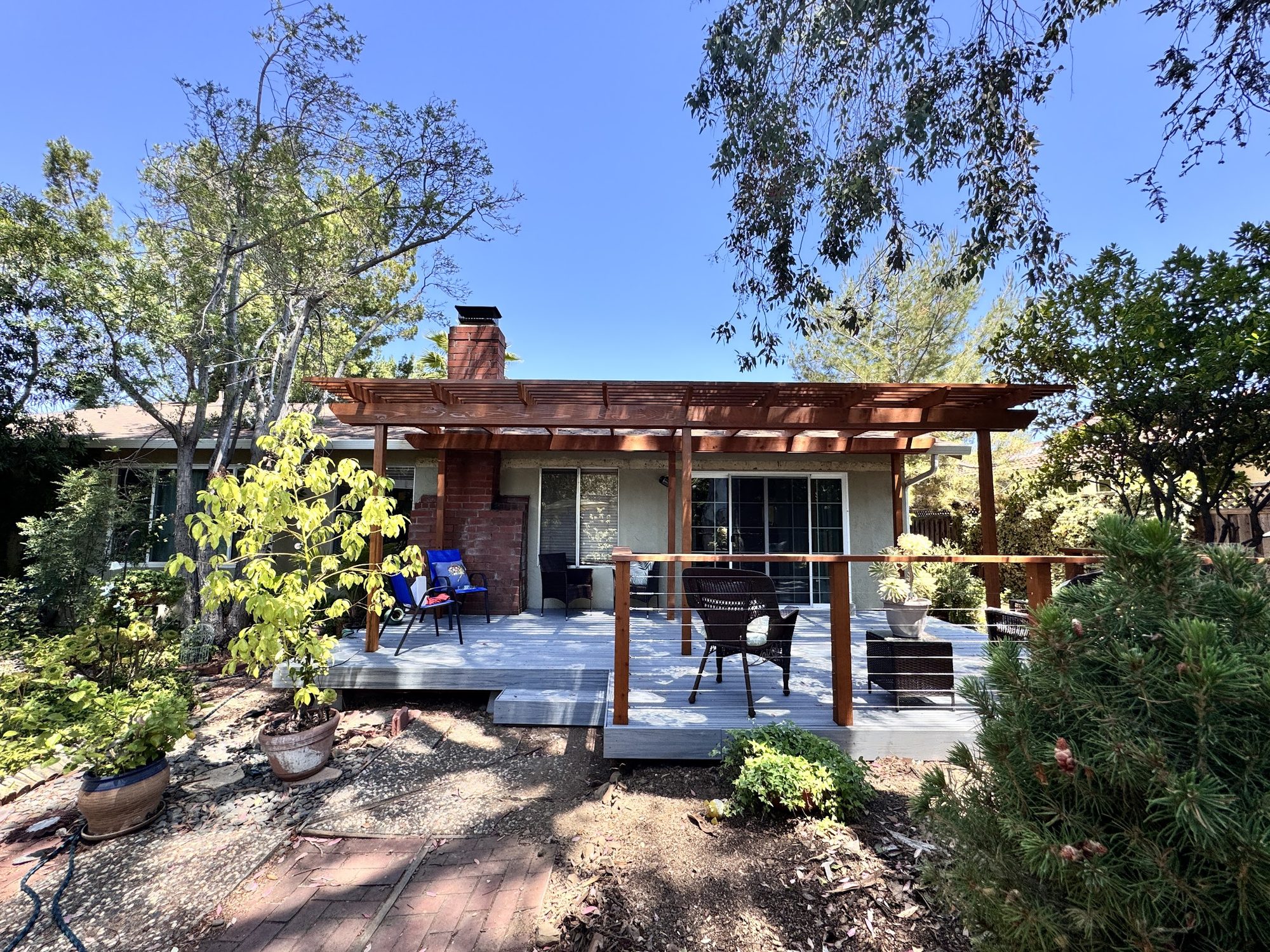 Completed covered deck by MAV Design and Build, view 2