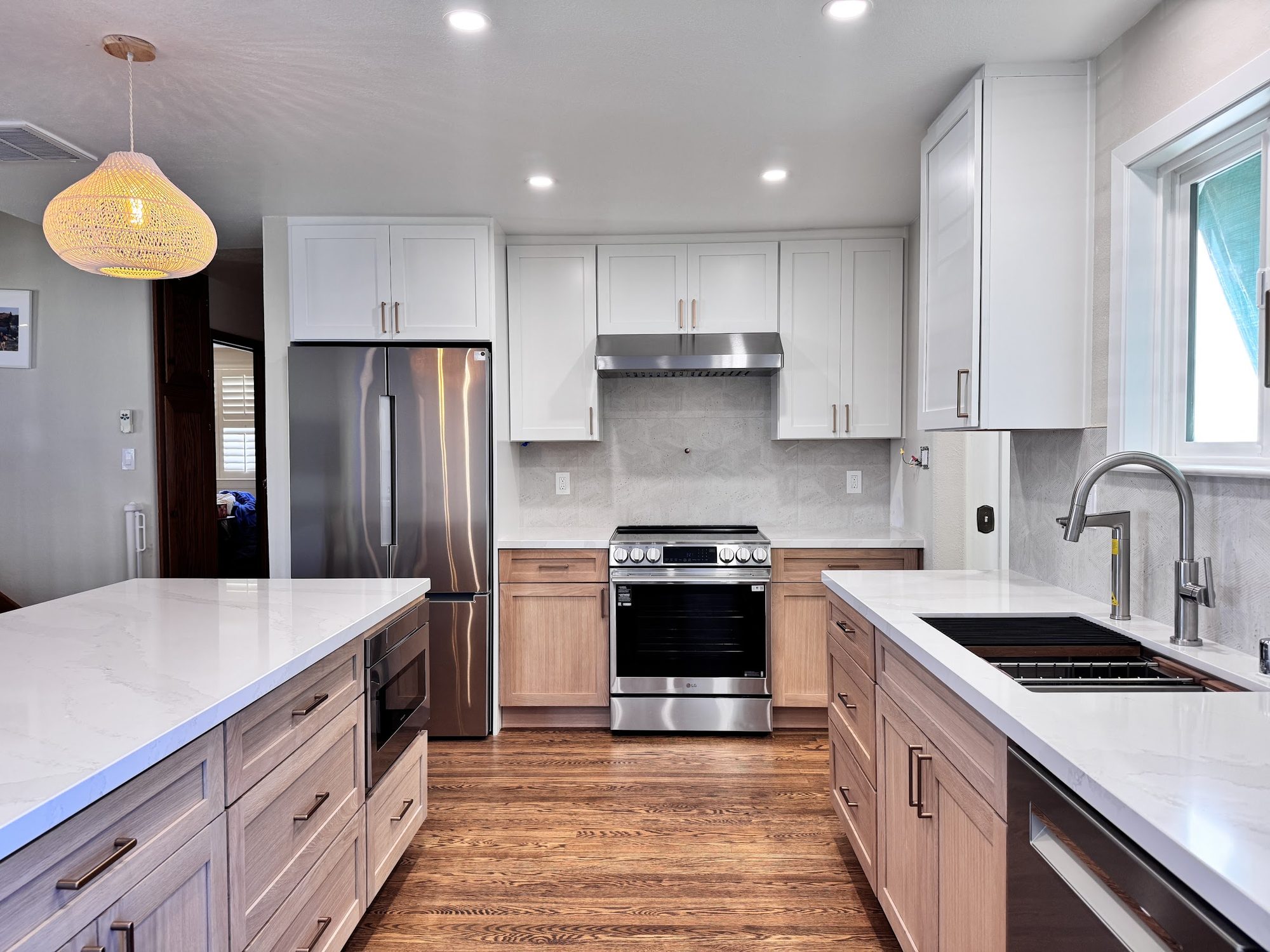 Two-Tone White Oak Kitchen Remodel — Houston, TX photo 10