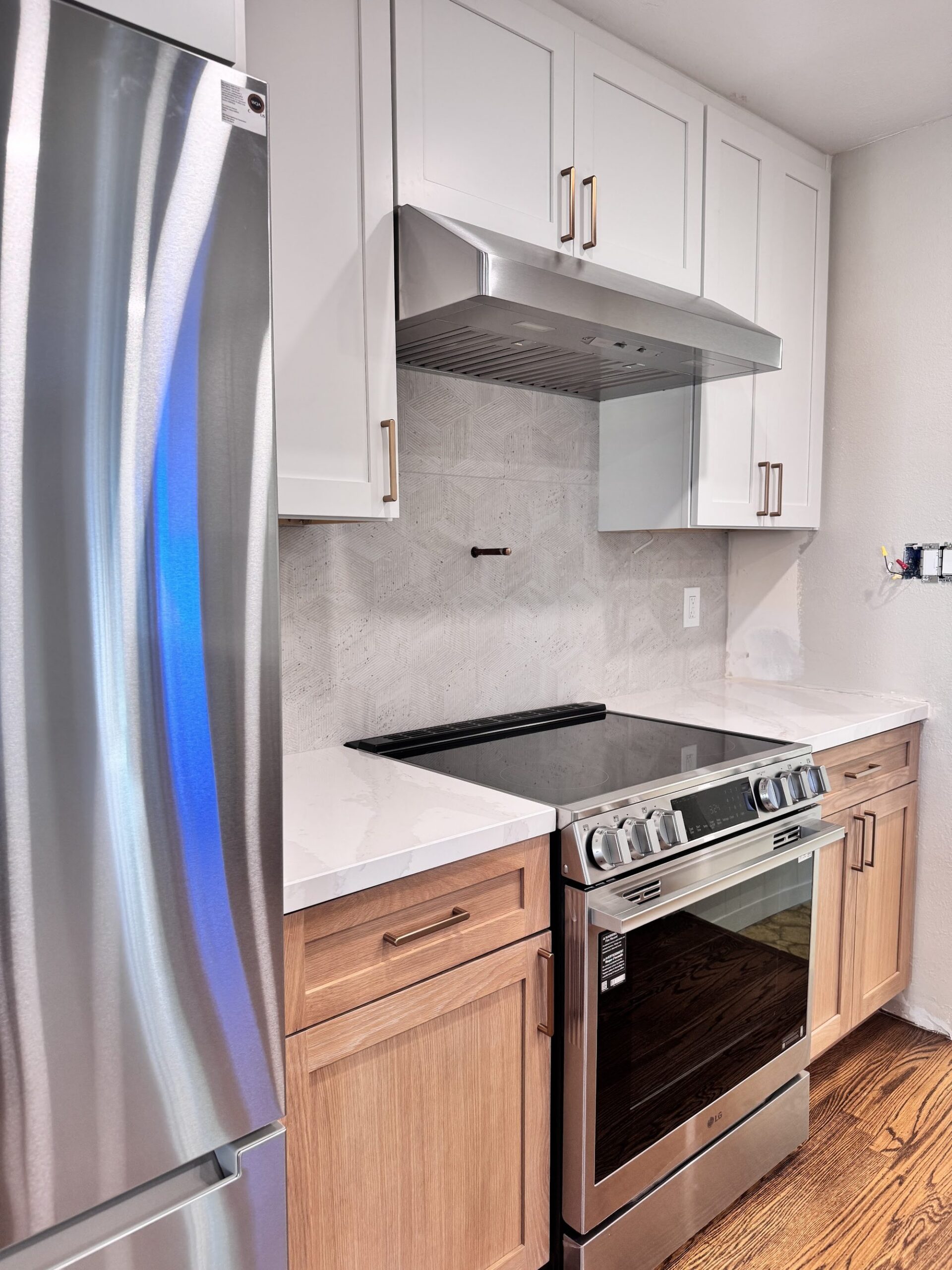 Two-Tone White Oak Kitchen Remodel — Houston, TX photo 12