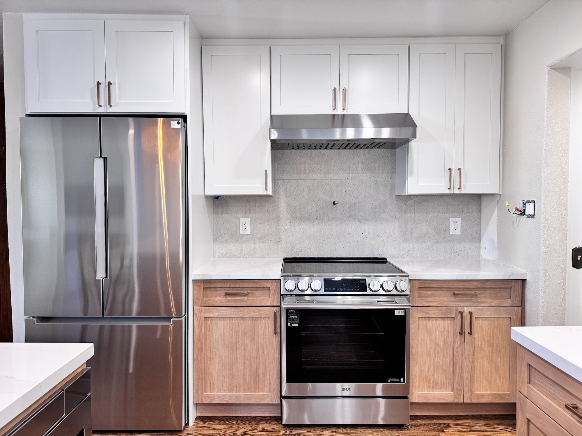 Two-Tone White Oak Kitchen Remodel — Houston, TX photo 7