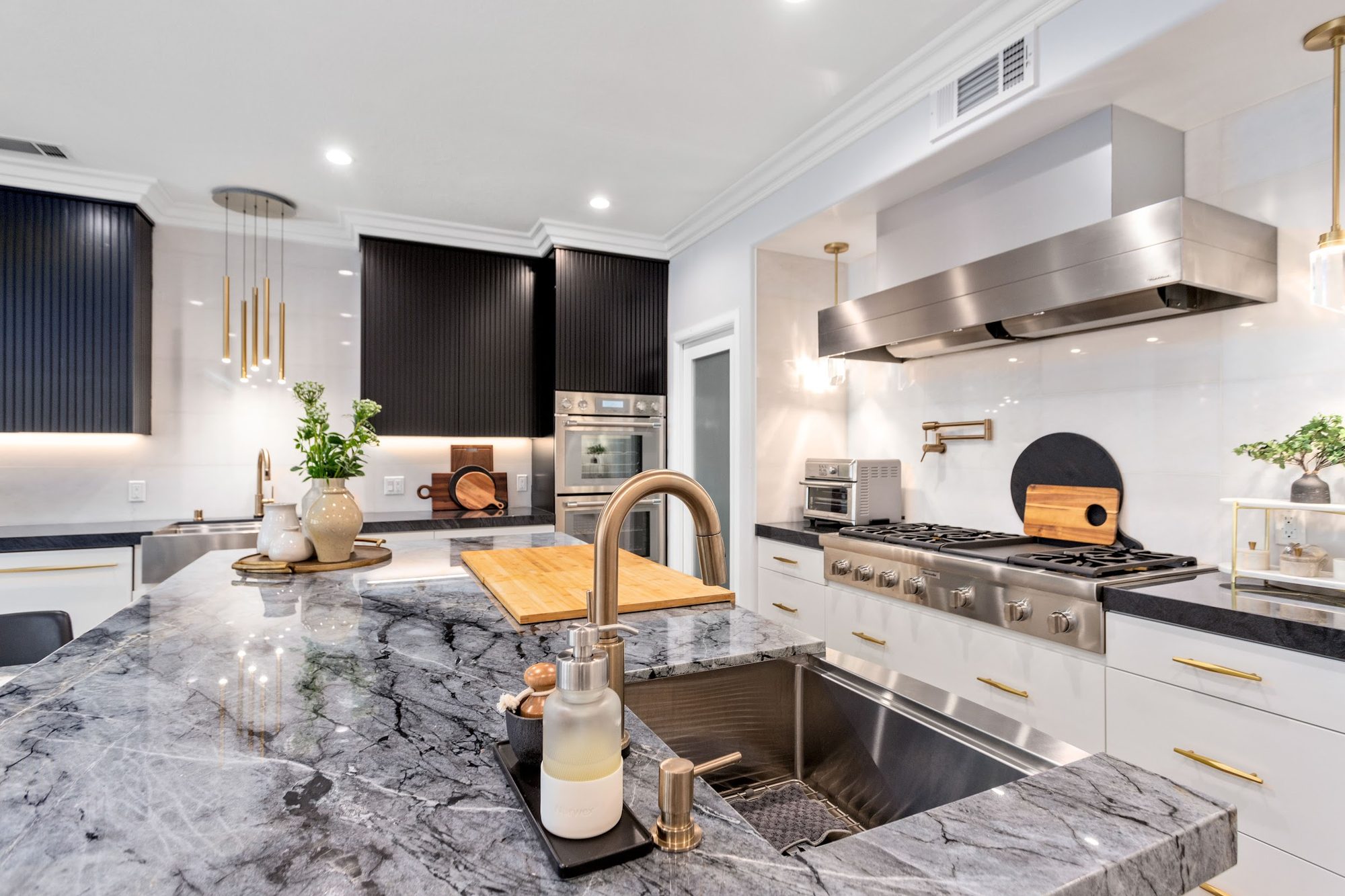 Contemporary Fluted Cabinetry Kitchen Remodel — Houston, TX photo 16