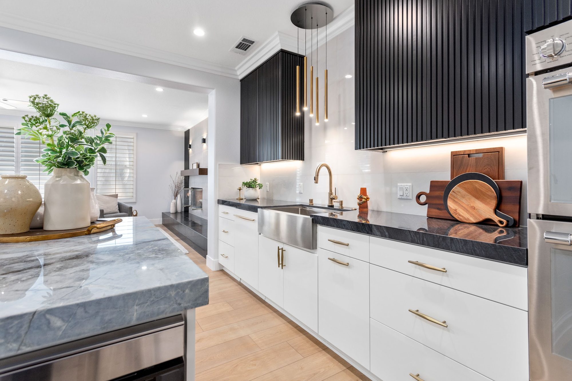 Contemporary Fluted Cabinetry Kitchen Remodel — Houston, TX photo 19