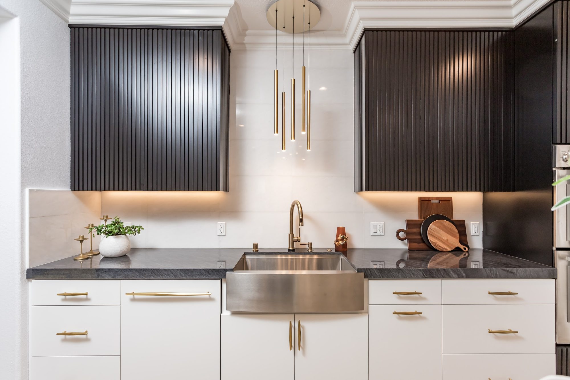 Contemporary Fluted Cabinetry Kitchen Remodel — Houston, TX photo 27