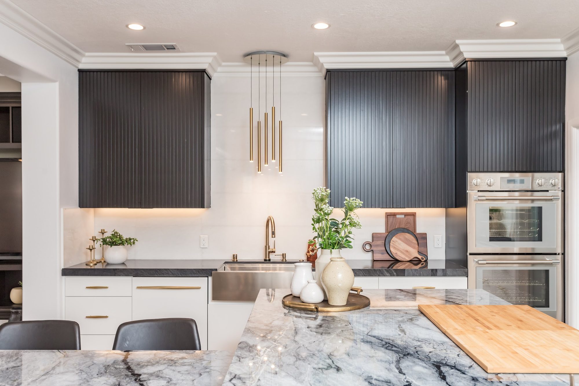 Contemporary Fluted Cabinetry Kitchen Remodel — Houston, TX photo 29