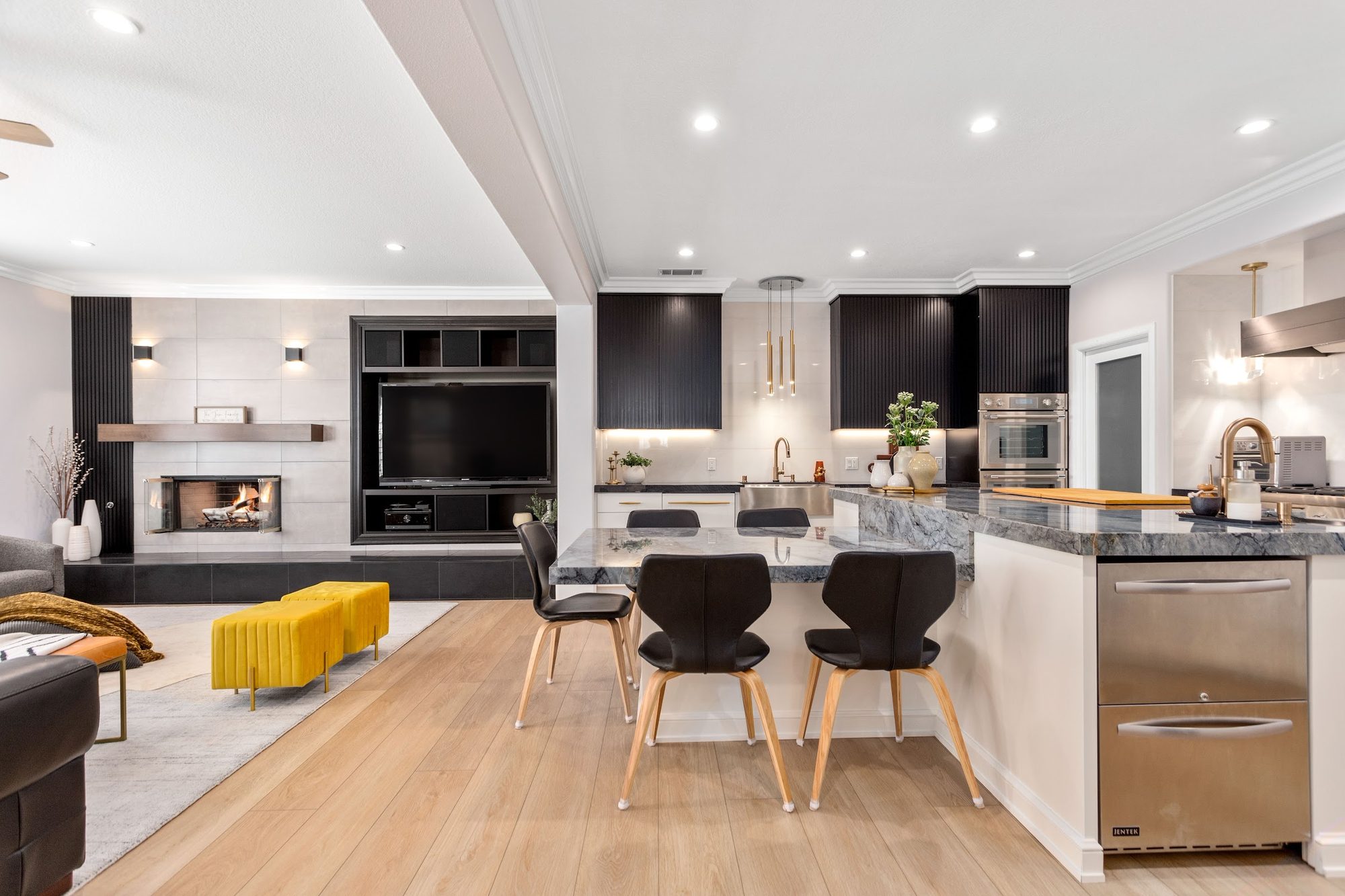 Contemporary Fluted Cabinetry Kitchen Remodel — Houston, TX photo 5