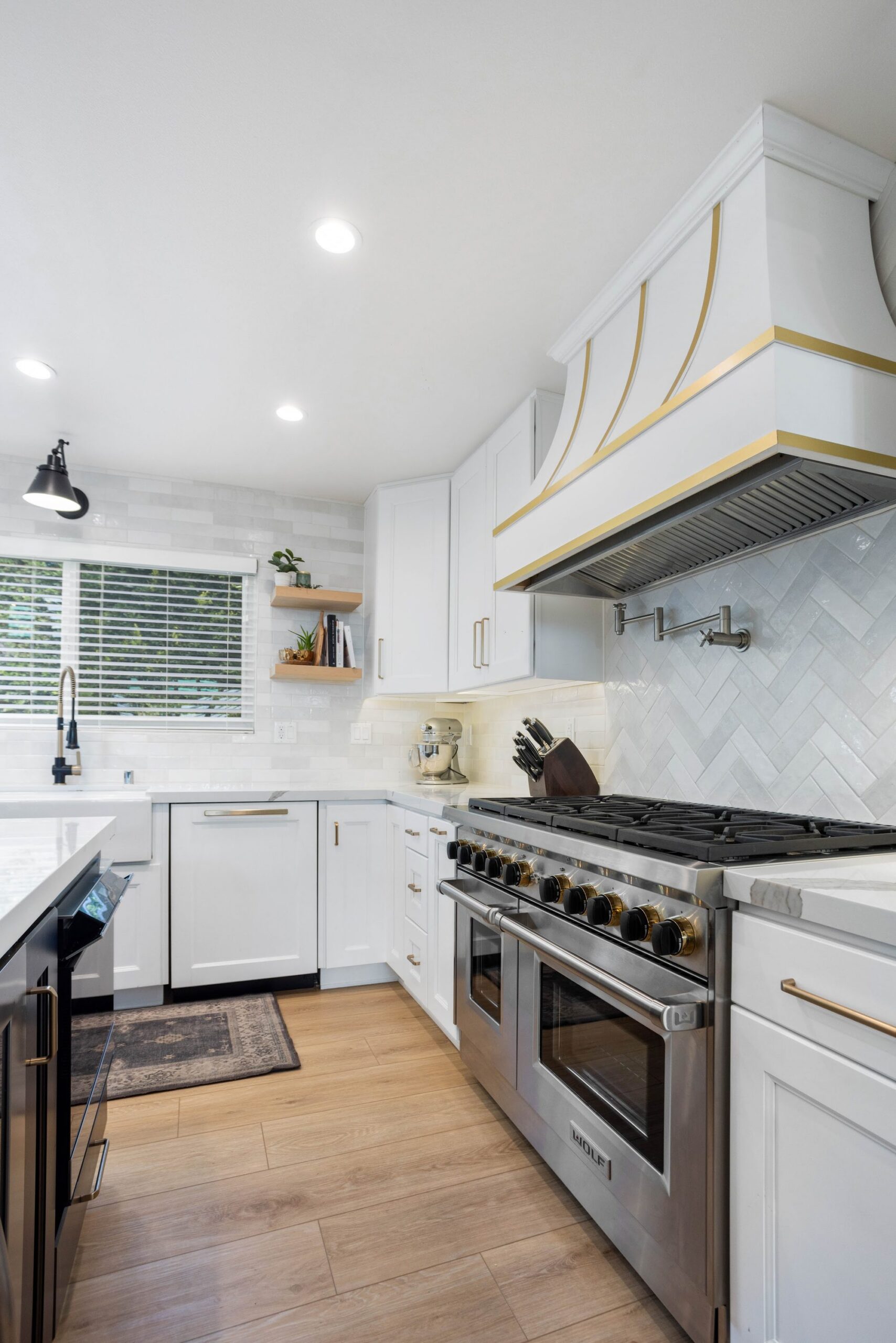 Brass-Accented White Kitchen Remodel — Houston, TX photo 12