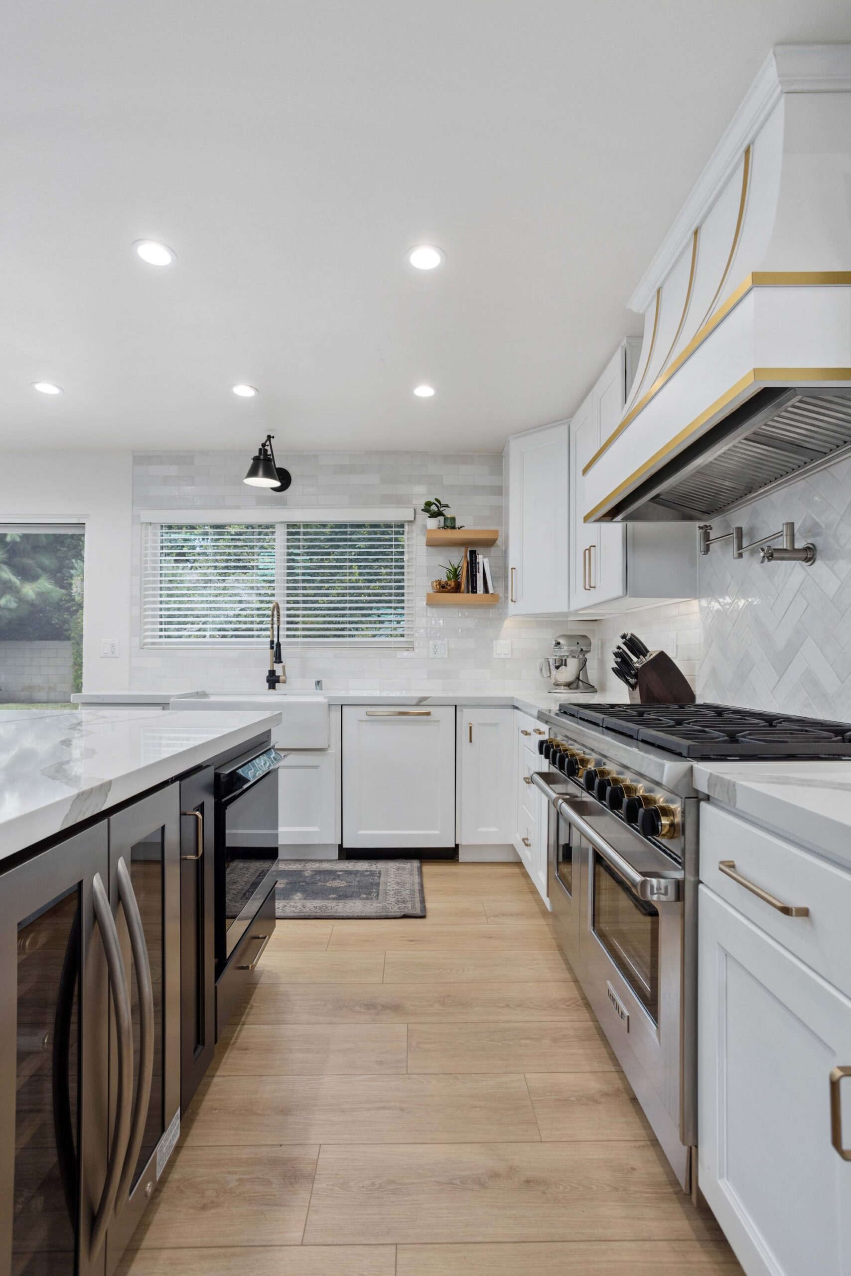 Brass-Accented White Kitchen Remodel — Houston, TX photo 14